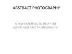 ABSTRACT PHOTOGRAPHY - slide 1