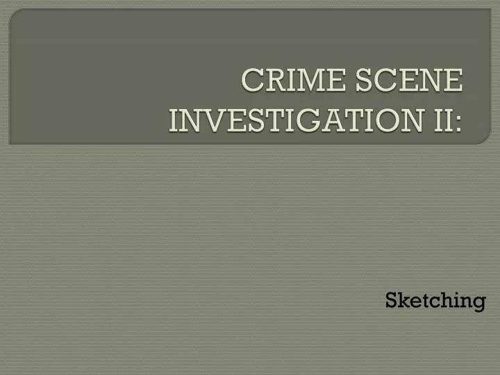 crime scene investigation ii