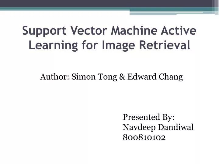 support vector machine active learning for image retrieval