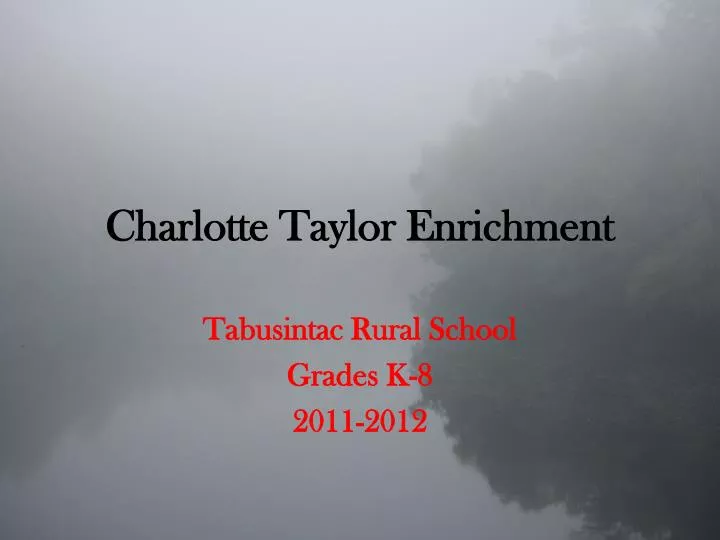 charlotte taylor enrichment