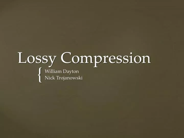 lossy compression