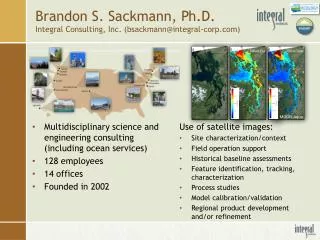 Brandon S. Sackmann, Ph.D. Integral Consulting, Inc. (bsackmann@integral-corp.com)