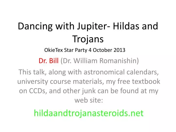 dancing with jupiter hildas and trojans