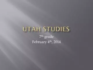 Utah Studies