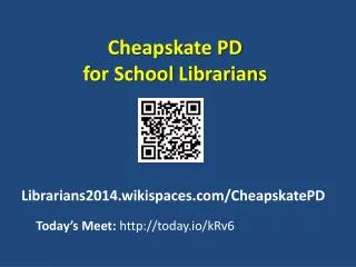 Cheapskate PD for School Librarians