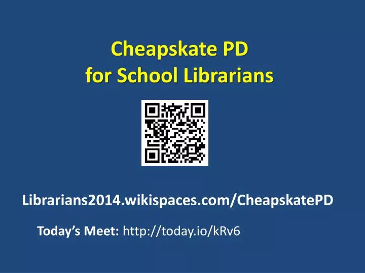 cheapskate pd for school librarians