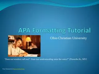 APA Formatting Tutorial