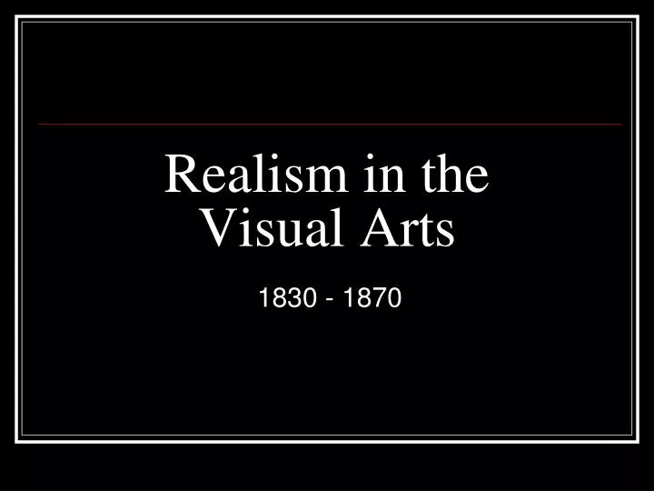 realism in the visual arts