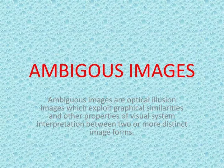 ambigous images