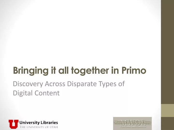 bringing it all together in primo