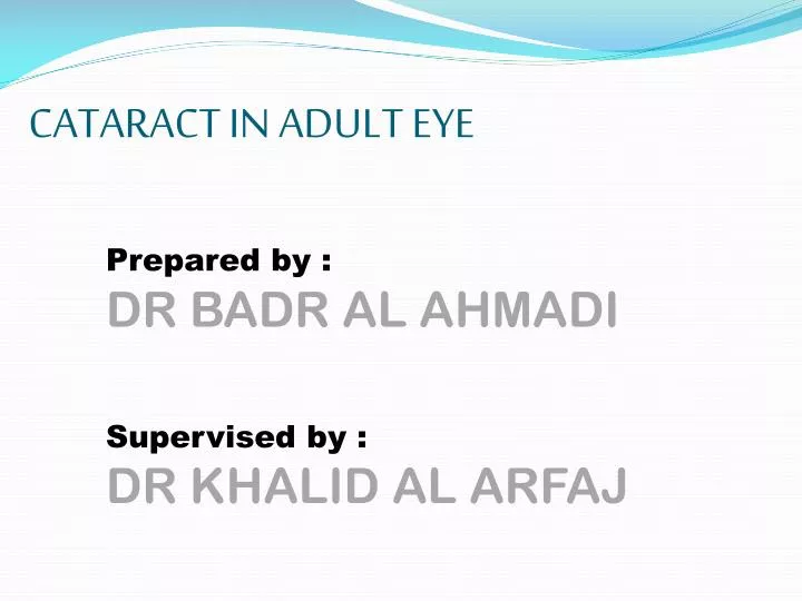 cataract in adult eye