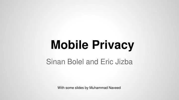 mobile privacy