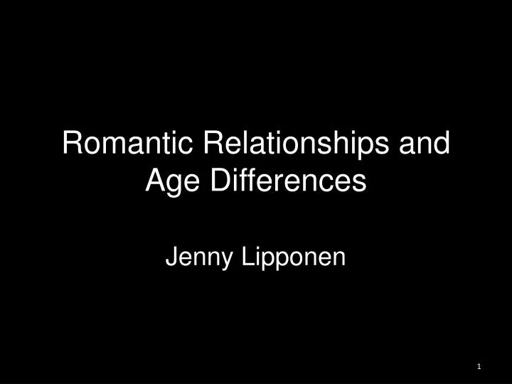 romantic relationships and age differences
