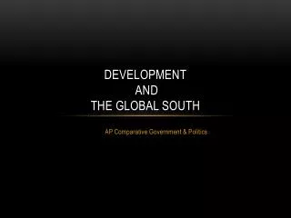 Development and the Global South