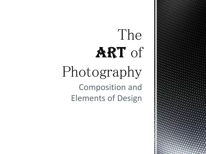 the art of photography