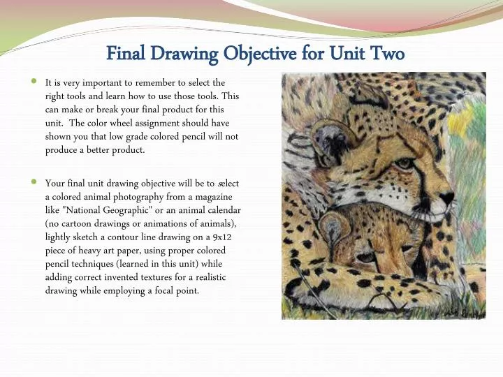 final drawing objective for unit two