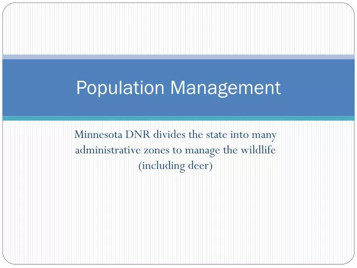 population management