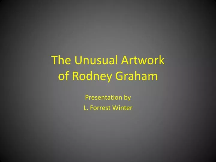 the unusual artwork of rodney graham