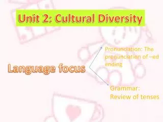 Unit 2: Cultural Diversity