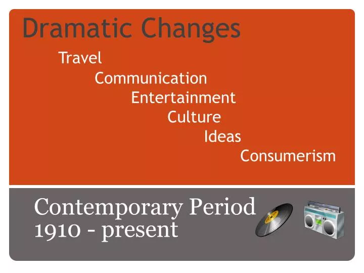 dramatic changes travel communication entertainment culture ideas consumerism