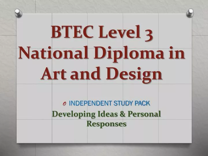btec level 3 national diploma in art and design
