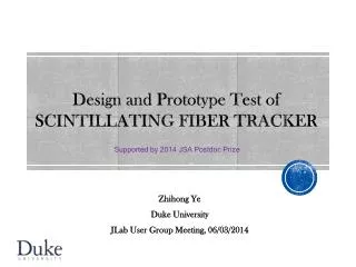 Design and Prototype Test of SCINTILLATING FIBER TRACKER