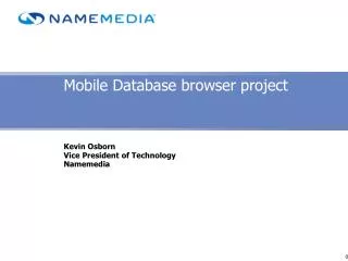 Mobile Database browser project