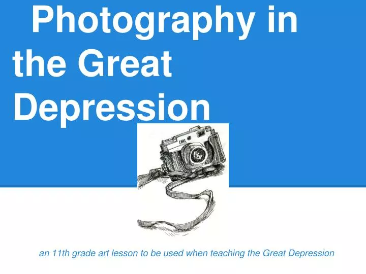 photography in the great depression