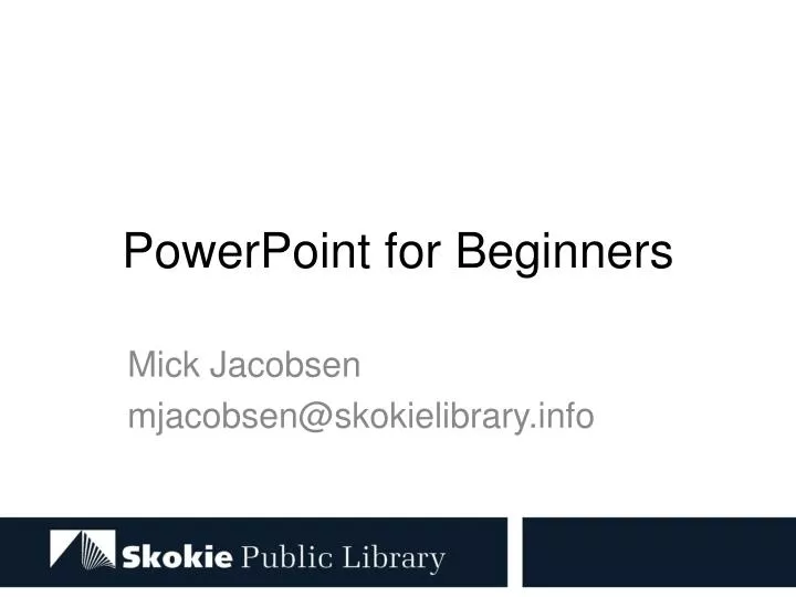 powerpoint for beginners