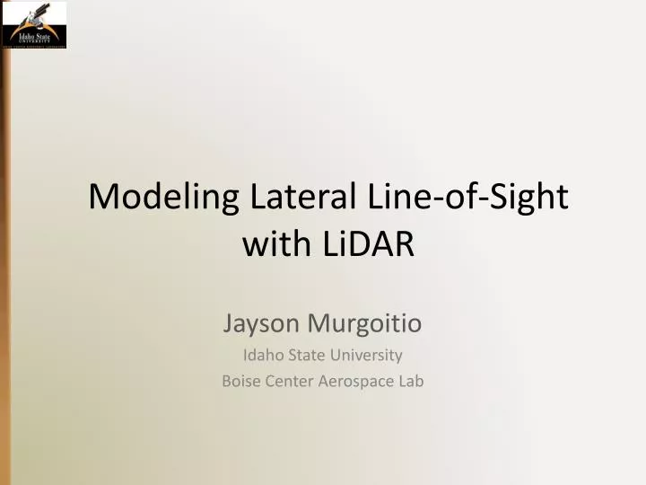 modeling lateral line of sight with lidar