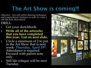 The Art Show is coming!!!