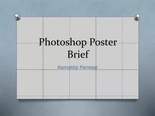 Photoshop Poster Brief