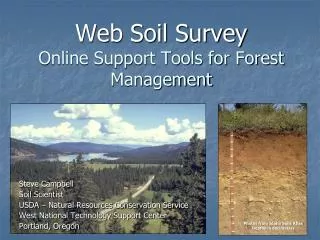 Web Soil Survey Online Support Tools for Forest Management