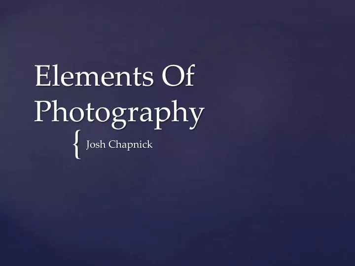 elements of photography