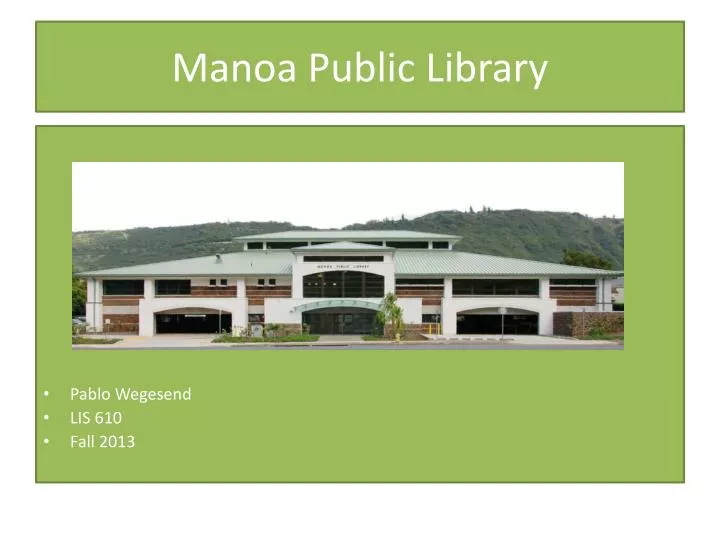 manoa public library