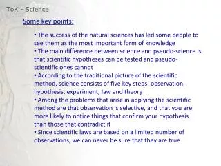 ToK - Science