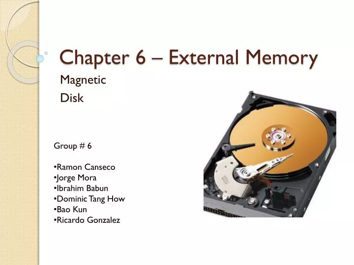 chapter 6 external memory