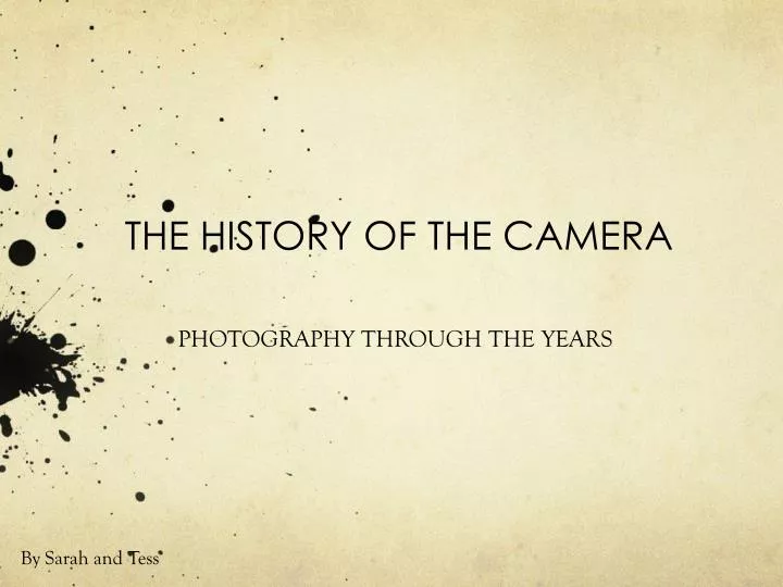 the history of the camera