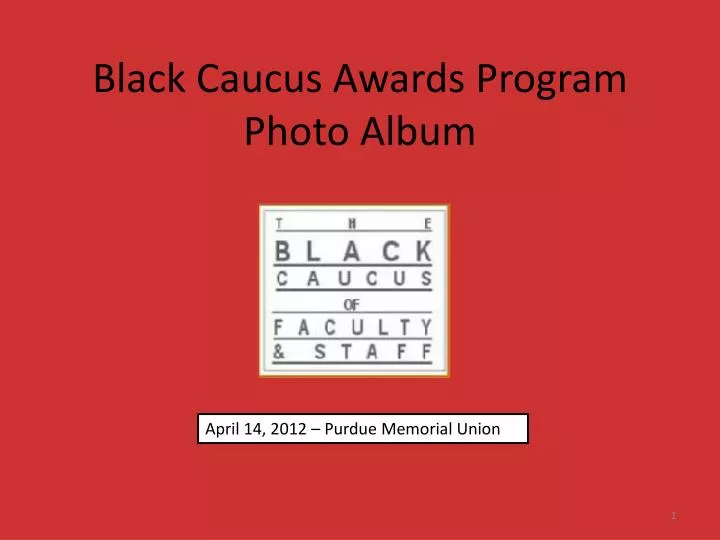 black caucus awards program photo album