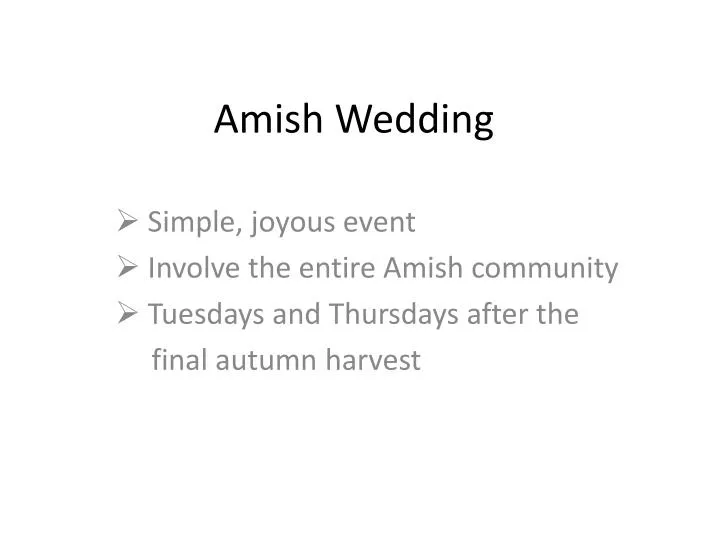 amish wedding