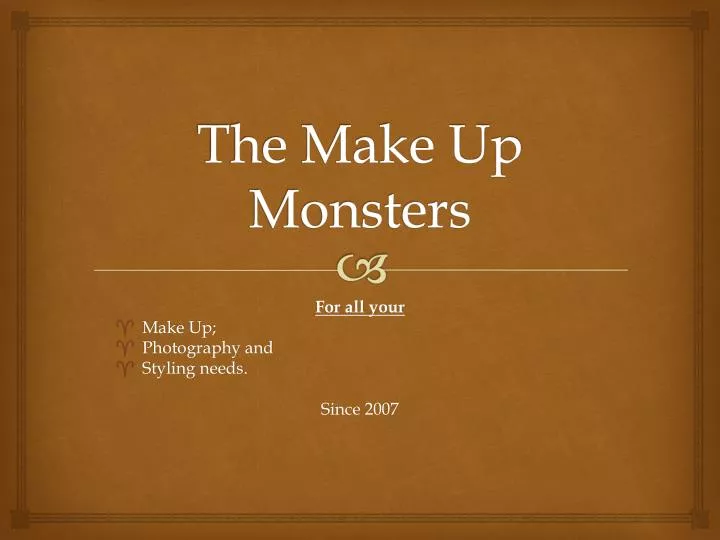 the make up monsters