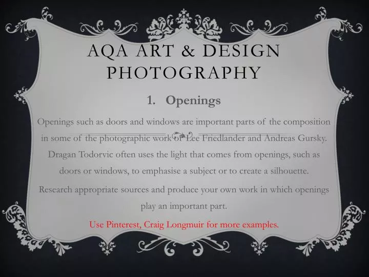 aqa art design photography