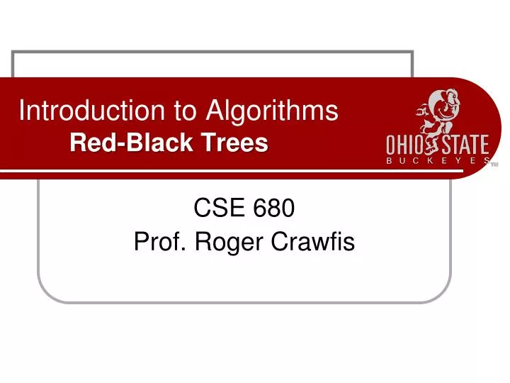 introduction to algorithms red black trees
