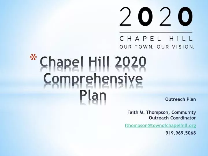 chapel hill 2020 comprehensive plan