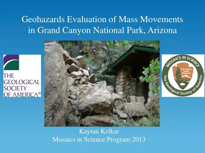 geohazards evaluation of mass movements in grand canyon national park arizona