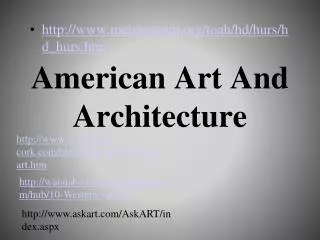 American Art And Architecture