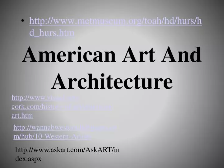 american art and architecture