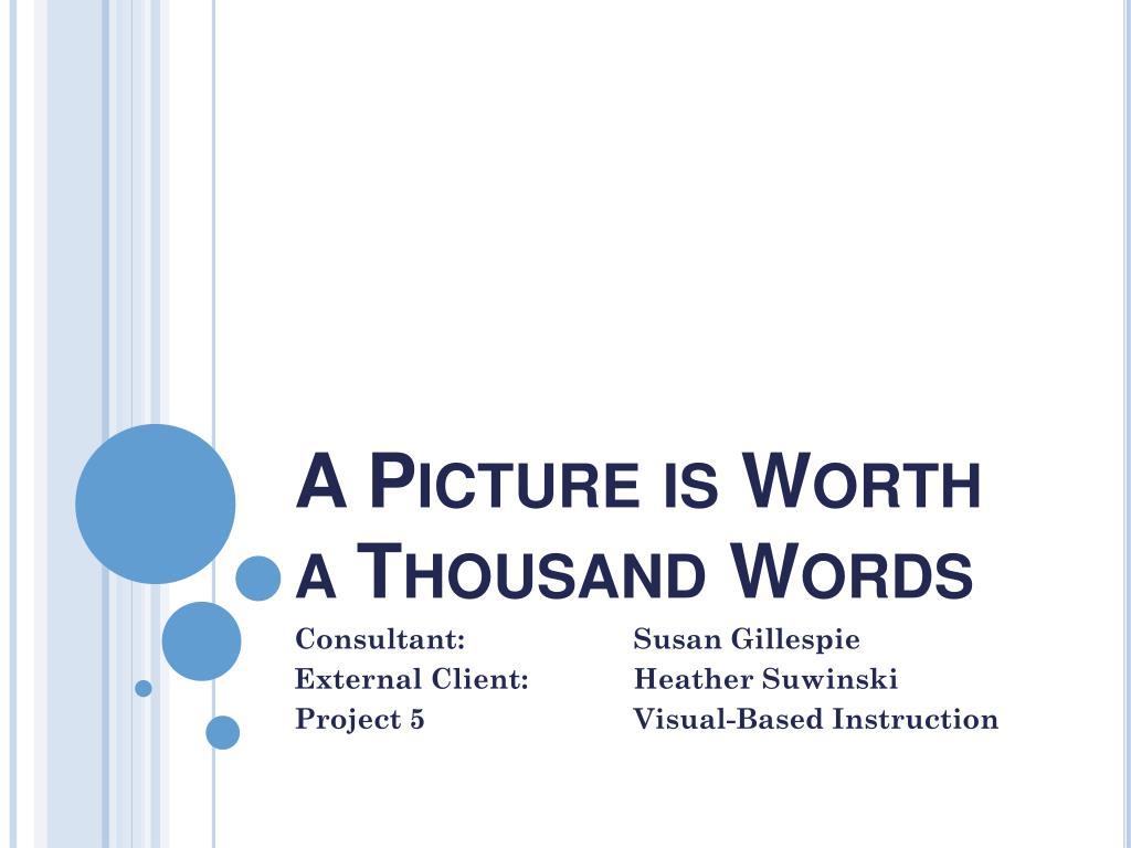 PPT - A Picture is Worth a Thousand Words PowerPoint Presentation, free ...