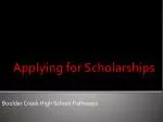 Applying for Scholarships