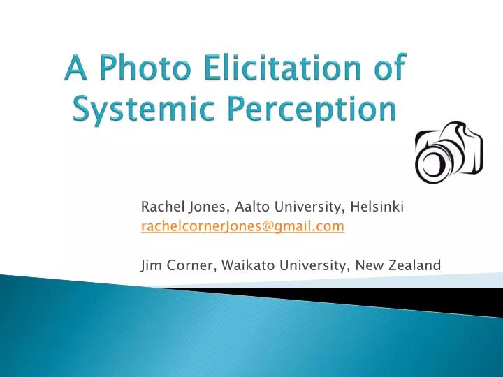 a photo elicitation of systemic perception